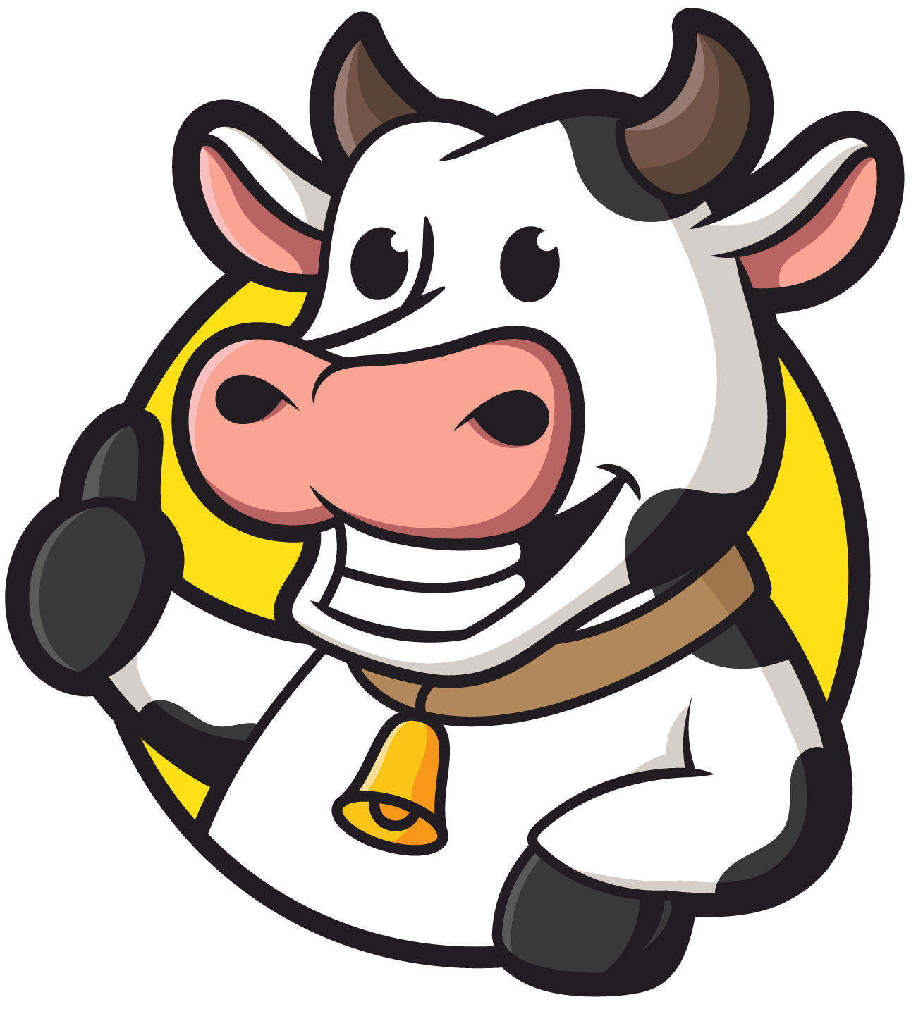 BBQ Marketer cow mascot giving a thumbs up