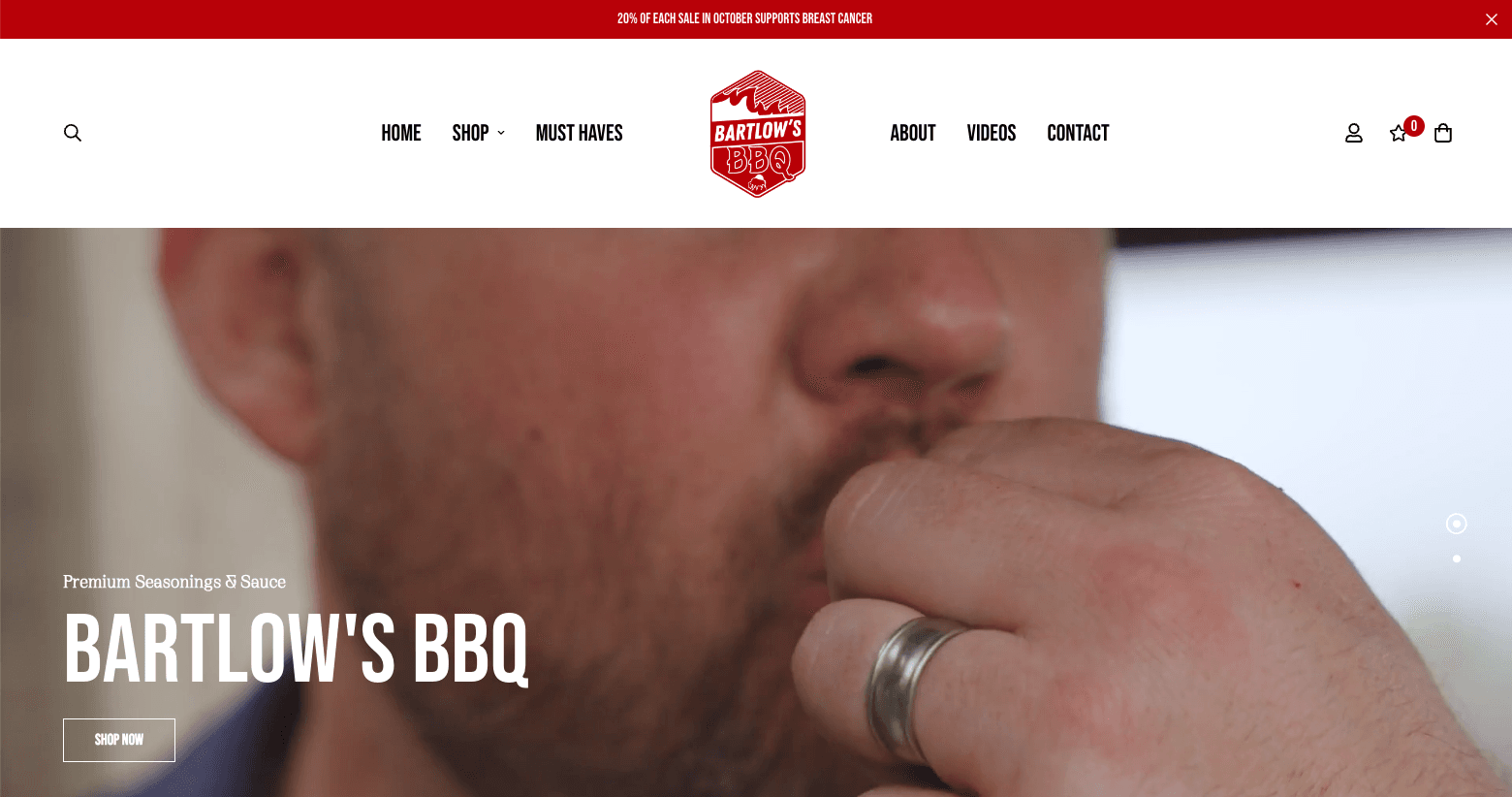 Bartlow's BBQ website