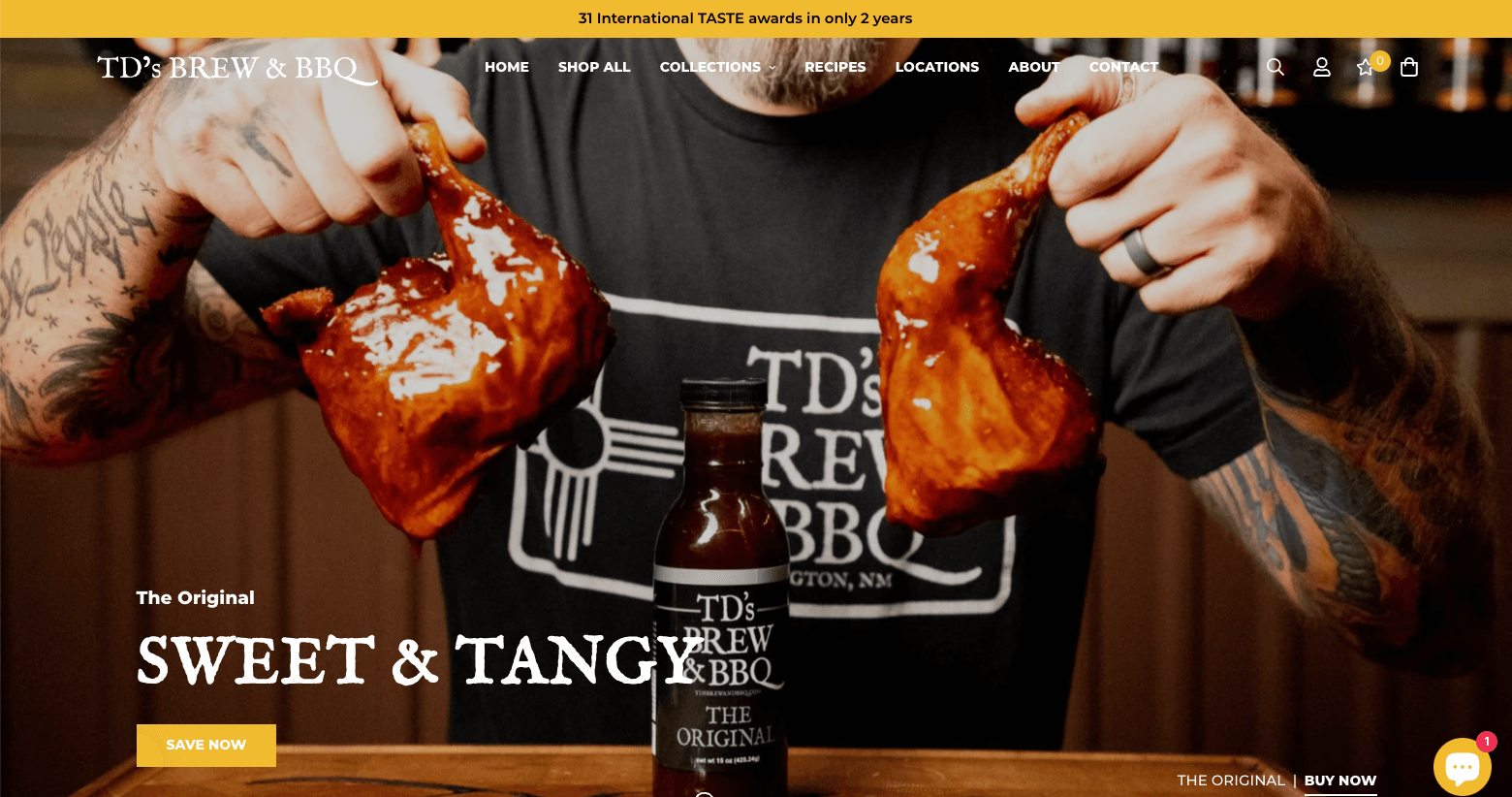 TD's Brew & BBQ website